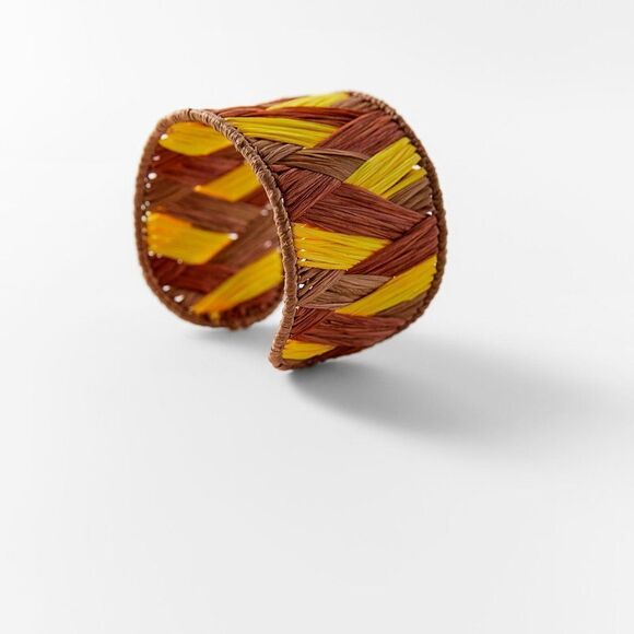 Zara PACK OF COLORFUL BRACELETS STRAW - Picture 4 of 6